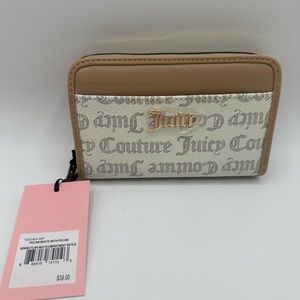 NWT cream juicy large wallet